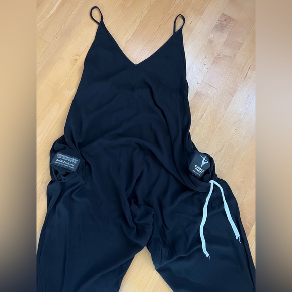 🧘‍♀️Buddha Pants The Savannah Jumpsuit Black Halter Yoga Harem Women Size M 8-10 - Picture 6 of 17